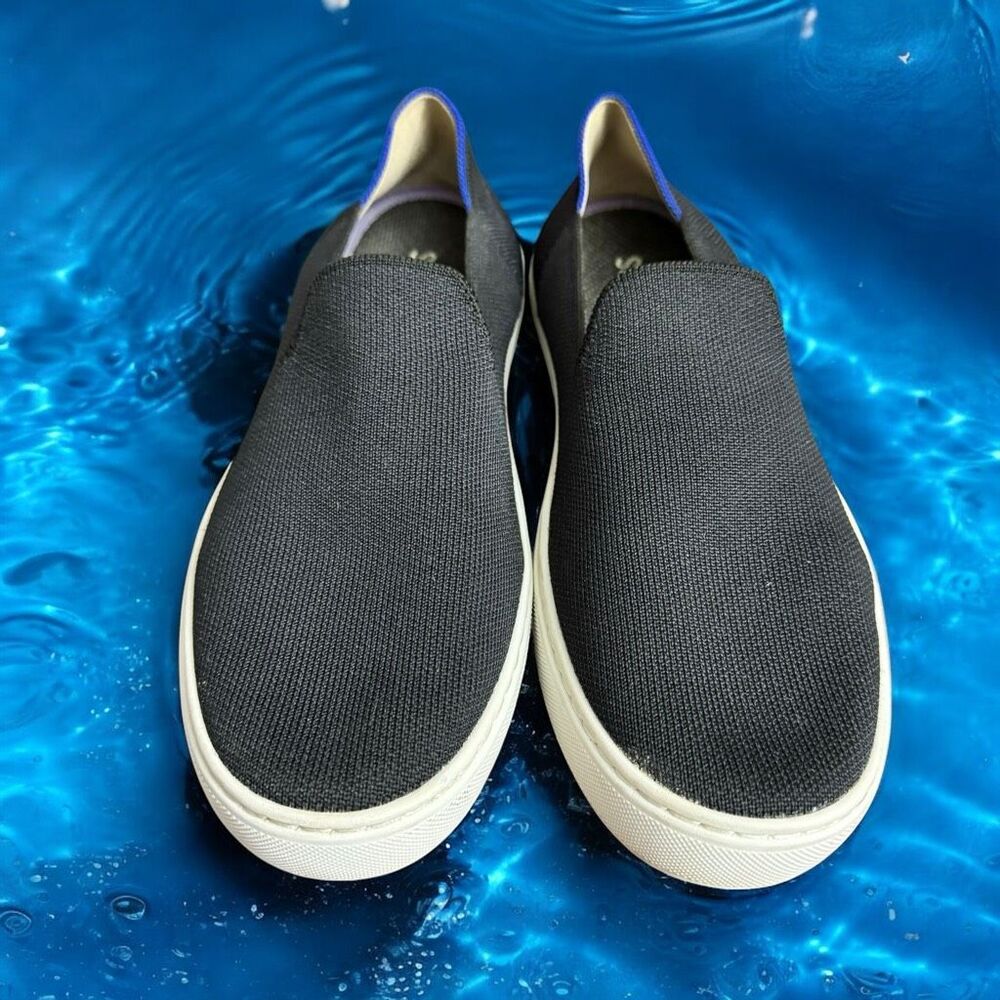 ROTHY’s Women’s Black Knit “Original Slip-On” Loafers / SZ: 8 / EUC